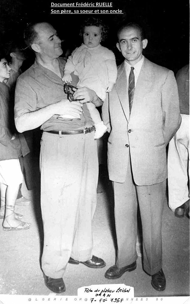 0 12- mon Pere, ma soeur Luc, mon oncle Robert medina,fete du Plateau 1951.jpg